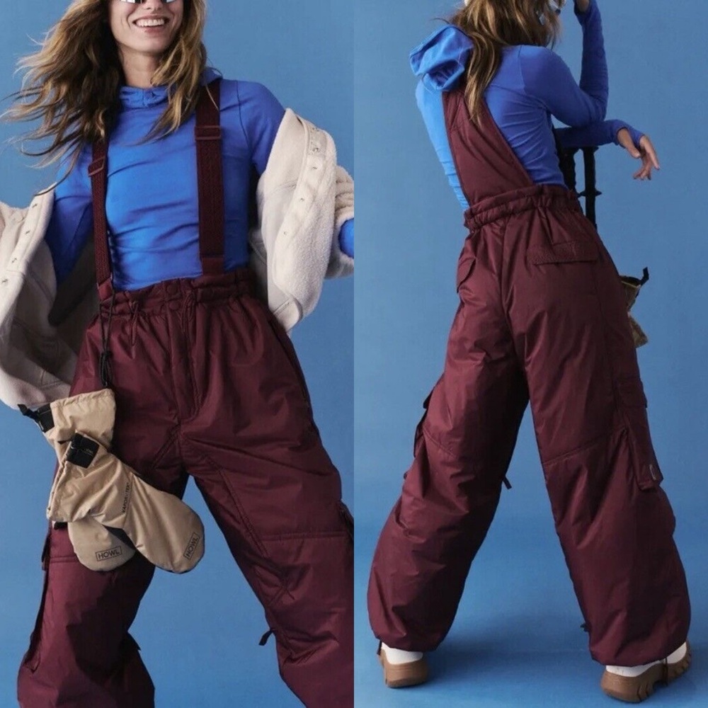 Free People / NWT Dew Point Overalls Oxblood Snowboarding